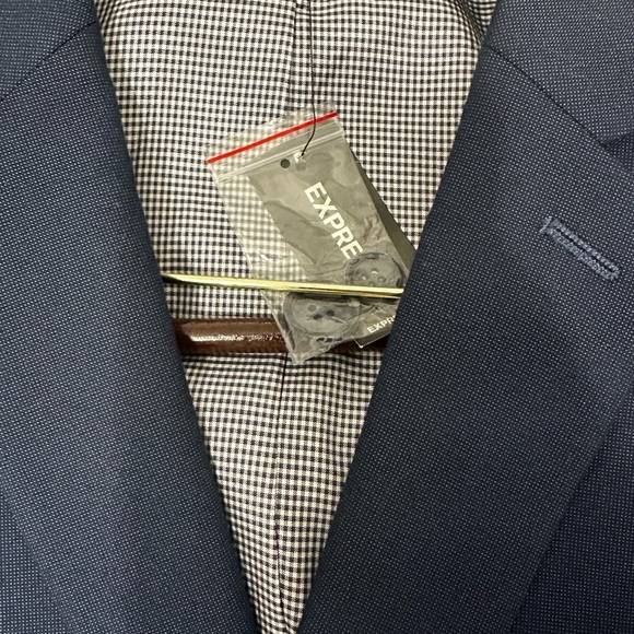 EXPRESS Extra Slim Navy Wool-Blend Modern Tech Suit NWT - Picture 12 of 15